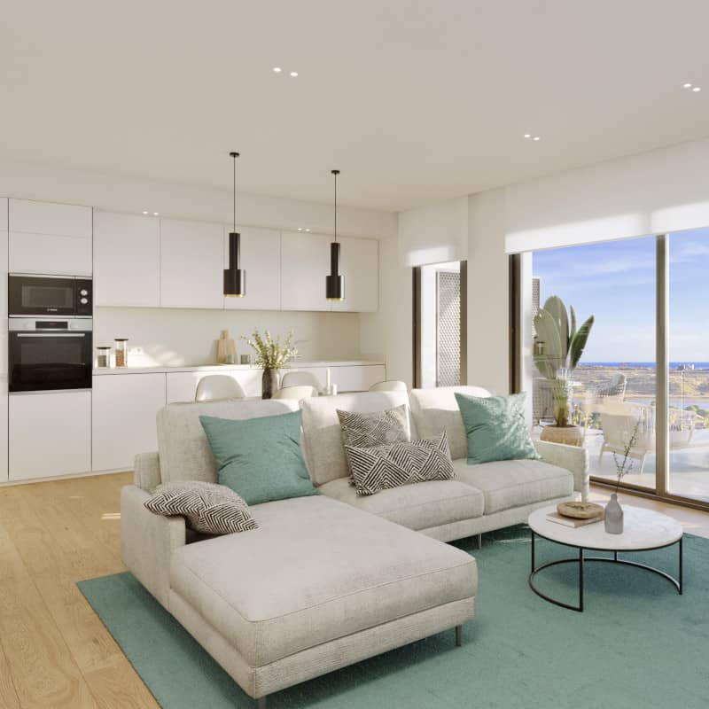 Experience luxury living at Bonalba Green. Enjoy a modern kitchen and living area, complete with breathtaking sea views.